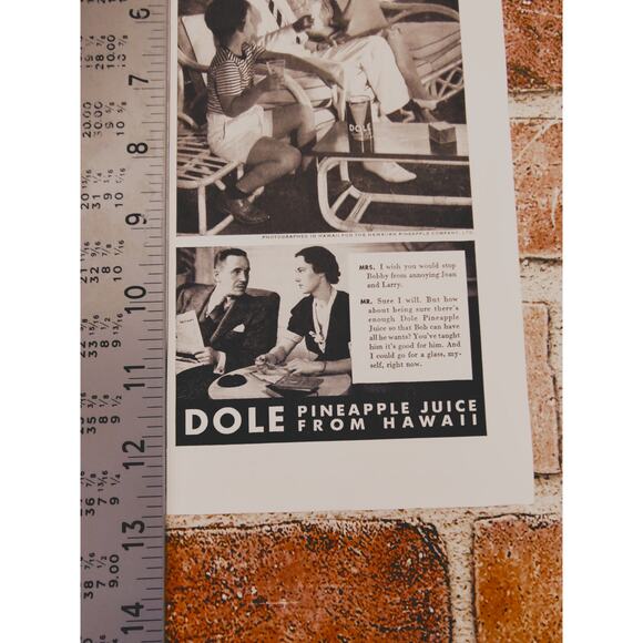 1940 Dole Pineapple Juice From Hawaii - Vtg Monochrome Print Ad - Picture 9 of 10